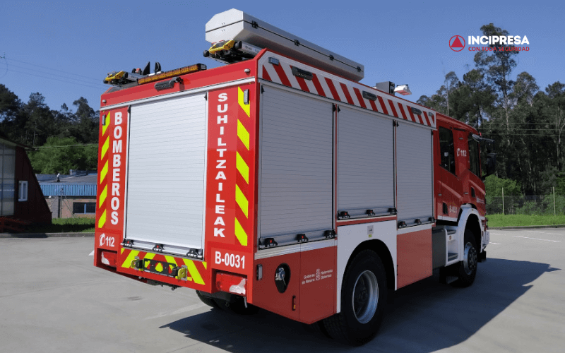 types of rural fire extinguishing vehicles in Spain