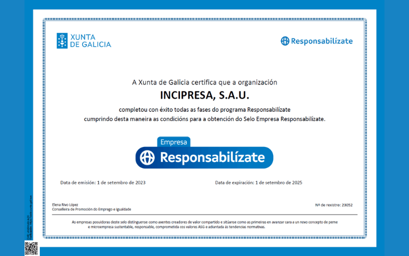 sello de responsabilizacion de Empresa